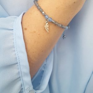 uskrzydlone marzenia bransoletka srebrna labradoryt
