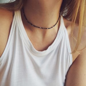 Choker noc kairu z szafirem