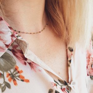 choker z turmalinów kolorowy