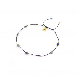 Bransoletka na nogę lapis lazuli