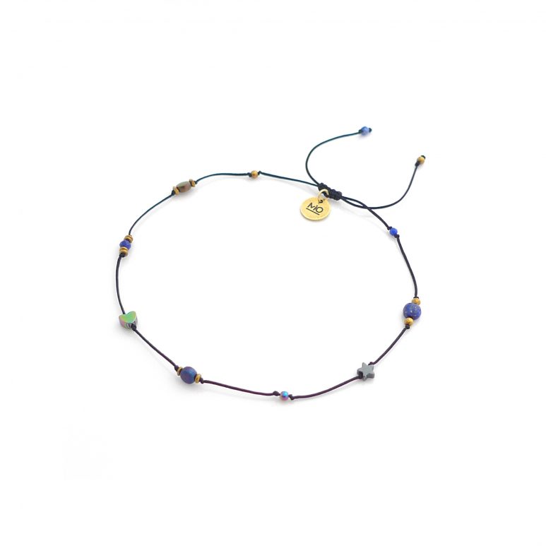 Bransoletka na nogę lapis lazuli